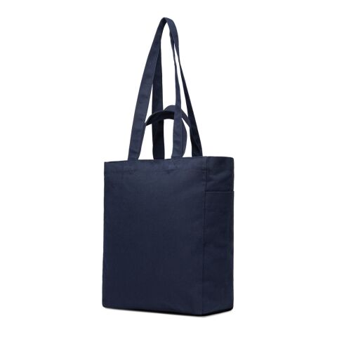 VINGA Hilo AWARE™ recycled canvas zip tote navy