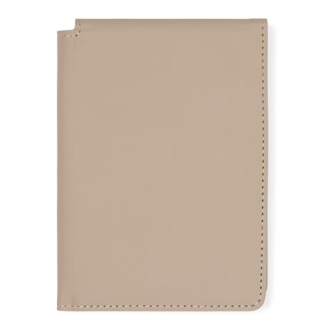 VINGA Baltimore RCS recycled polyester RFID passport cover greige | No Branding | not available | not available