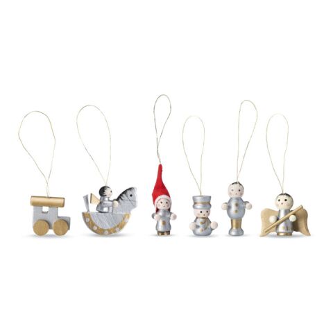 Set of 6 Xmas decoration multicolour | No Branding | not available | not available | not available