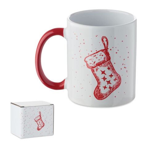 Seasonal ceramic mug 300ml red | No Branding | not available | not available