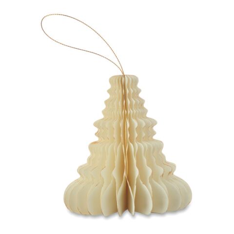 Christmas paper tree hanger beige | No Branding | not available | not available | not available