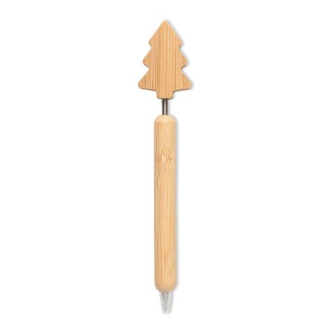 Bamboo Christmas tree ball pen wood