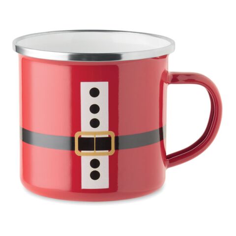 Santa enamel vintage mug 300ml red