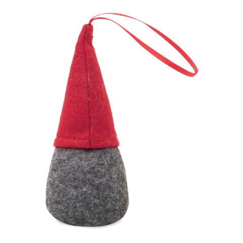 Felt gnome tree hanger red