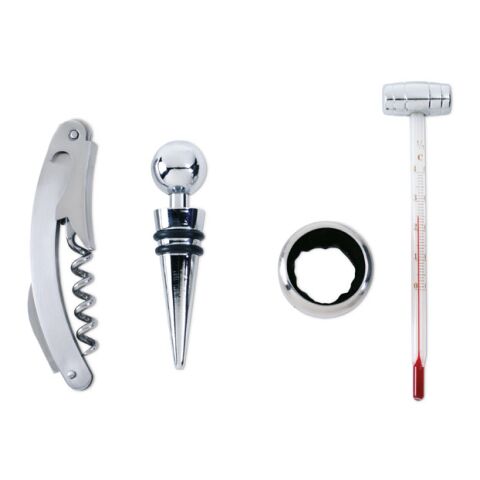 Classic wine set in wooden box silver | No Branding | not available | not available | not available