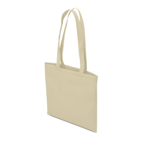 80gr/m² nonwoven shopping bag long handles ivory | No Branding | not available | not available | not available
