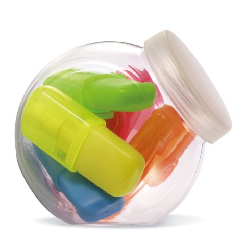 5 highlighters in container multicolour | No Branding | not available | not available | not available