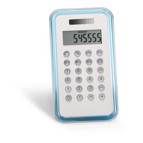 8 digit calculator transparent/blue | No Branding | not available | not available
