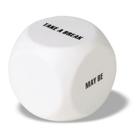 Anti-stress decision dice white | No Branding | not available | not available | not available