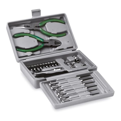 Foldable 25 piece tool set silver | No Branding | not available | not available | not available