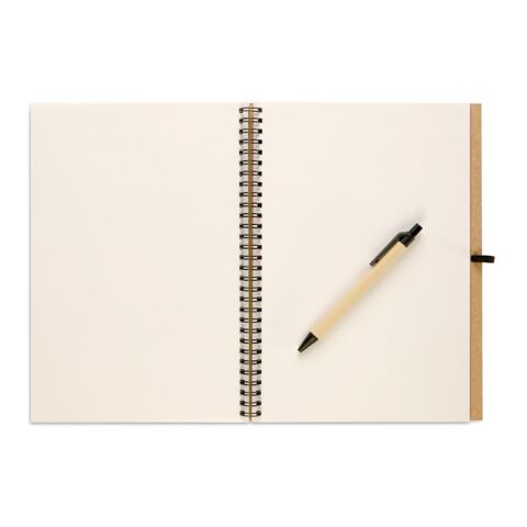 Recycled 70 sheets notebook with pen black | No Branding | not available | not available | not available
