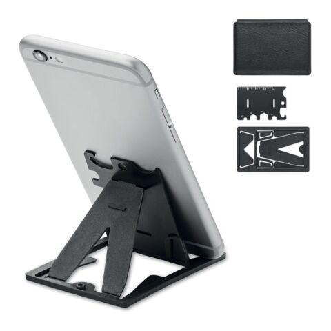 Multi-tool pocket phone stand black | No Branding | not available | not available