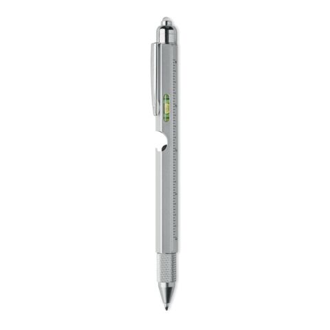Spirit level pen with LED light matt silver | No Branding | not available | not available