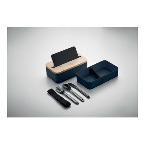 Recycled PP lunch box navy blue | No Branding | not available | not available | not available