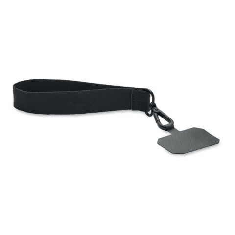 Polyester phone wrist strap black | No Branding | not available | not available | not available