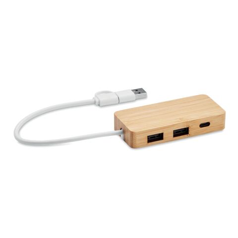 Bamboo USB 3 ports hub wood | No Branding | not available | not available | not available