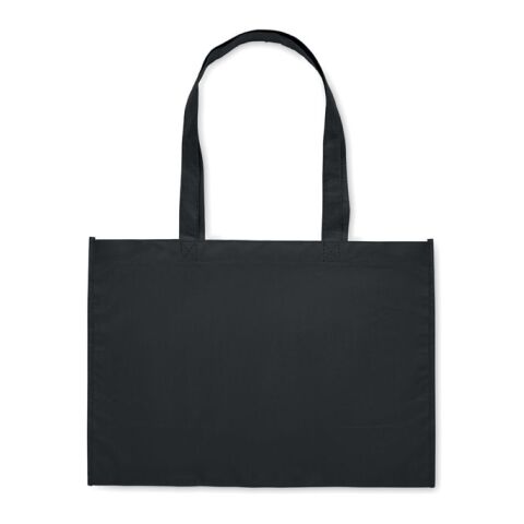 Gusset non-woven shopping bag black | No Branding | not available | not available | not available