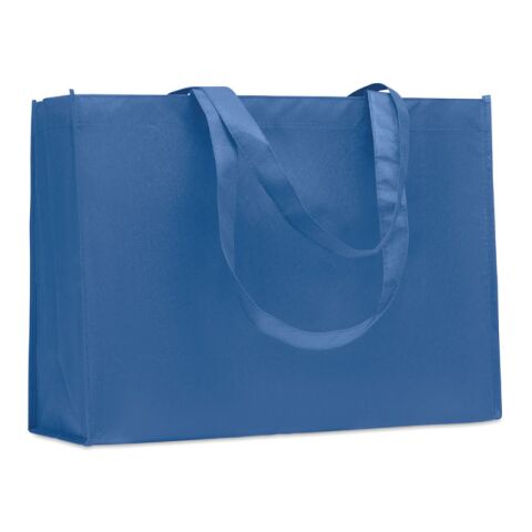 Gusset non-woven shopping bag royal blue | No Branding | not available | not available | not available