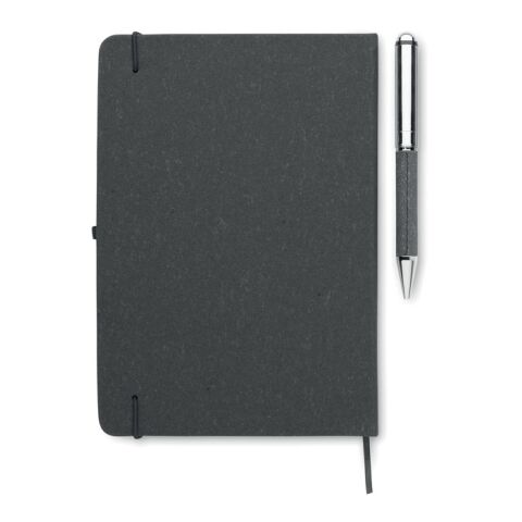 Recycled leather notebook set black | No Branding | not available | not available | not available