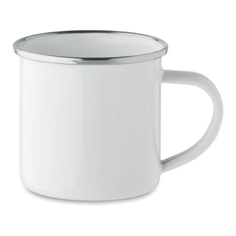 Vintage enamel layered mug 200ml white | No Branding | not available | not available | not available