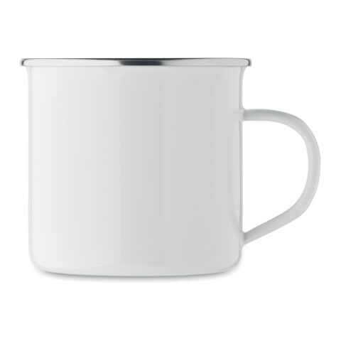 Vintage enamel layered mug 500ml white | No Branding | not available | not available | not available