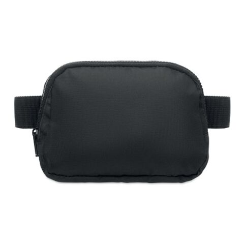 300D RPET polyester waist bag black | No Branding | not available | not available | not available