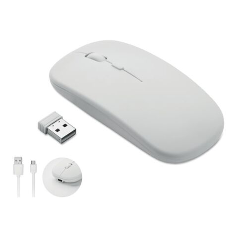 Rechargeable wireless mouse white | No Branding | not available | not available