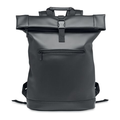 Laptop PU Rolltop backpack black | No Branding | not available | not available