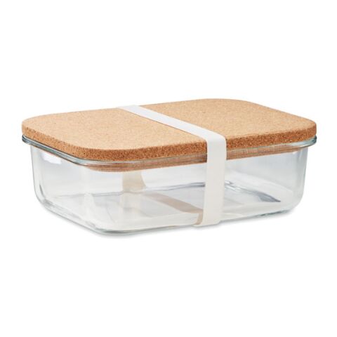 Glass lunch box with cork lid transparent | No Branding | not available | not available | not available