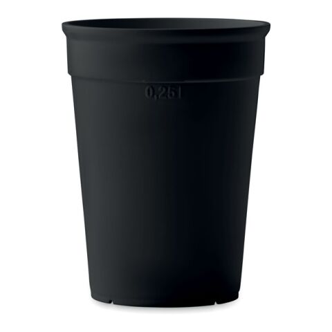 Recycled PP cup capacity 300ml black | No Branding | not available | not available