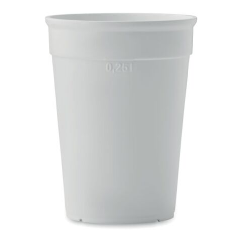 Recycled PP cup capacity 300ml white | No Branding | not available | not available