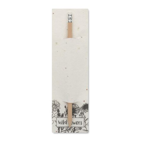 Natural pencil in seeded pouch white | No Branding | not available | not available