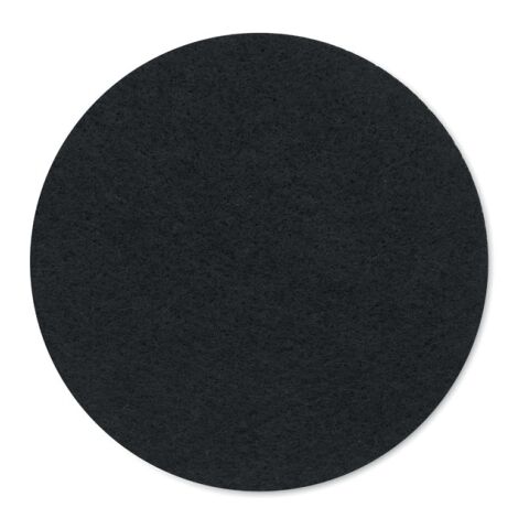 Round coaster in RPET felt black | No Branding | not available | not available | not available