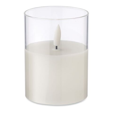 LED wax candle in glass holder white | No Branding | not available | not available | not available