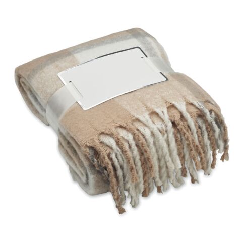 Chequered mohair blanket beige | No Branding | not available | not available | not available