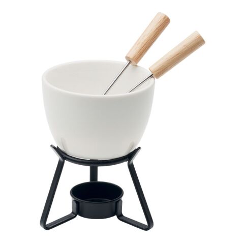 Ceramic fondue set 240 ml white | No Branding | not available | not available