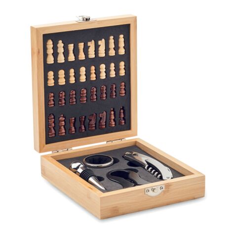 Chess board wine set wood | No Branding | not available | not available