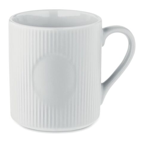 Ribbed ceramic mug mat 340 ml white | No Branding | not available | not available