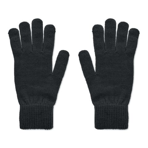 Knitted gloves in RPET black | No Branding | not available | not available | not available