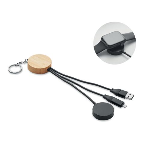 Key ring with 4 in 1 60W cable black | No Branding | not available | not available | not available