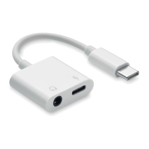 ABS jack audio splitter type C white | No Branding | not available | not available | not available