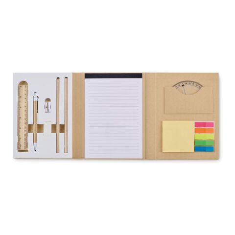 Stationary set with notepad beige | No Branding | not available | not available | not available