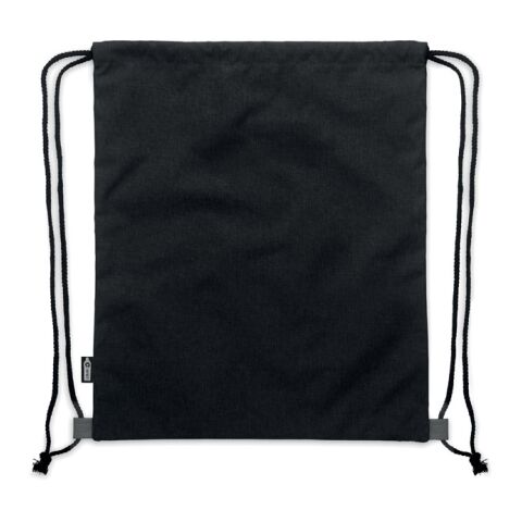 RPET PU drawstring bag 2 tone black | No Branding | not available | not available | not available