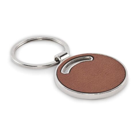 Round shape key ring brown | No Branding | not available | not available