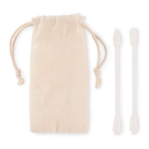 Reusable swabs set beige | No Branding | not available | not available | not available