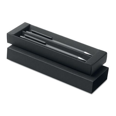 Recycled aluminium pen set black | No Branding | not available | not available | not available