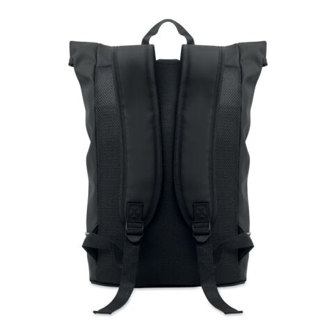 Laptop 15" roll top PU backpack black | No Branding | not available | not available