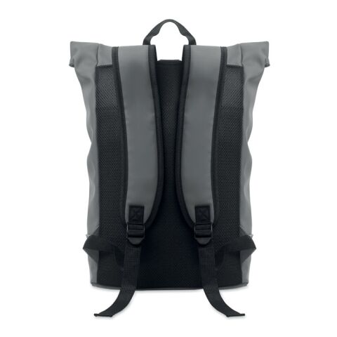 Laptop 15&quot; roll top PU backpack grey | No Branding | not available | not available