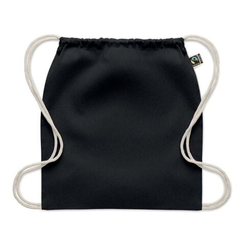 Drawstring bag Fairtrade 180gr black | No Branding | not available | not available | not available