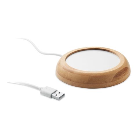 Bamboo mug warmer with USB wood | No Branding | not available | not available